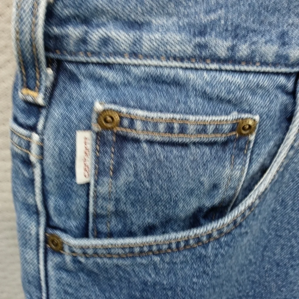 Carhartt B172 DST Relaxed Fit Plaid Flannel Lined Straight Leg blue Jeans Men 38